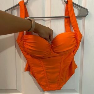 Orange corset top
